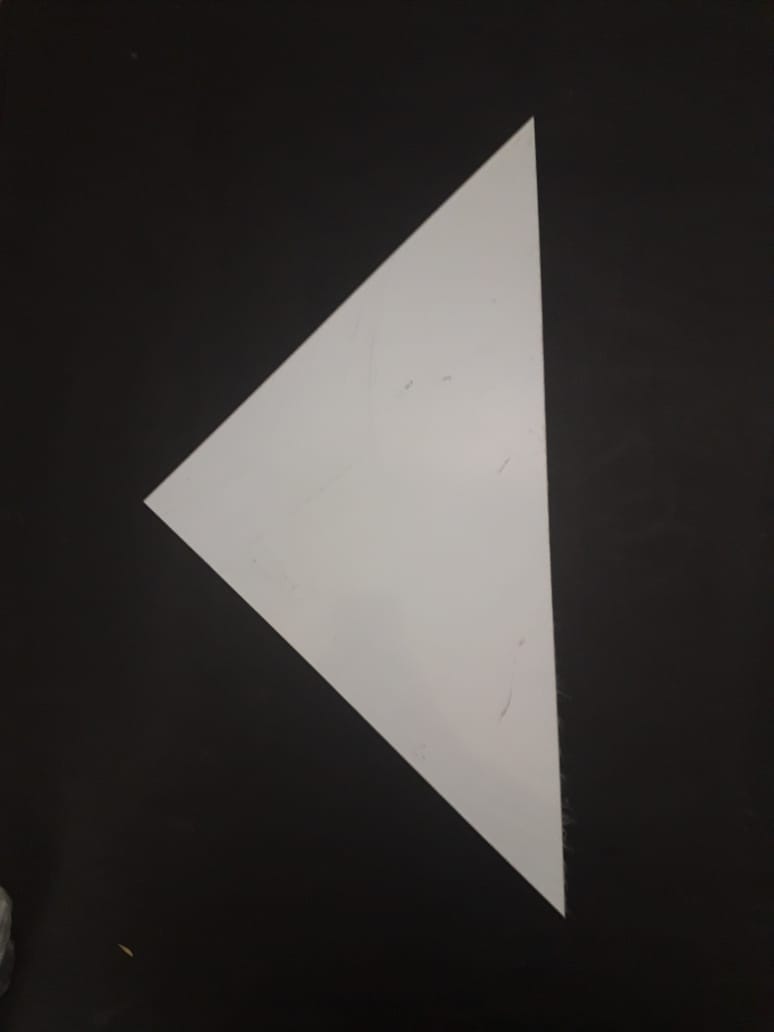 triângulo em inox para porta flexível
